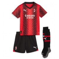 AC Milan Christian Pulisic #11 Fußballbekleidung Heimtrikot Kinder 2024-25 Kurzarm (+ kurze hosen)